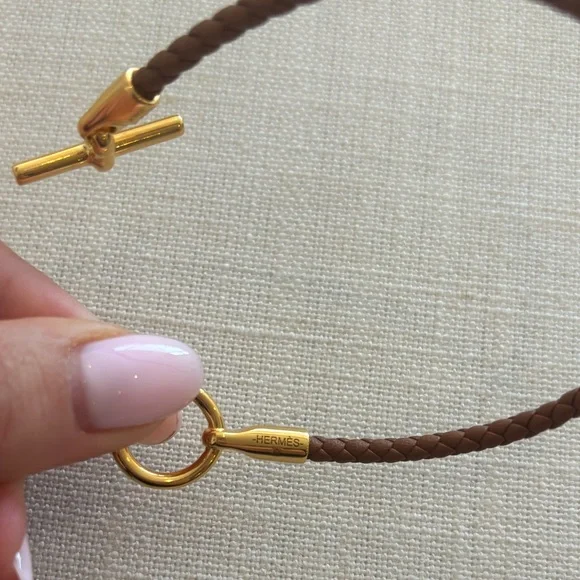 Hermes Glenan Bracelet in Gold Brown